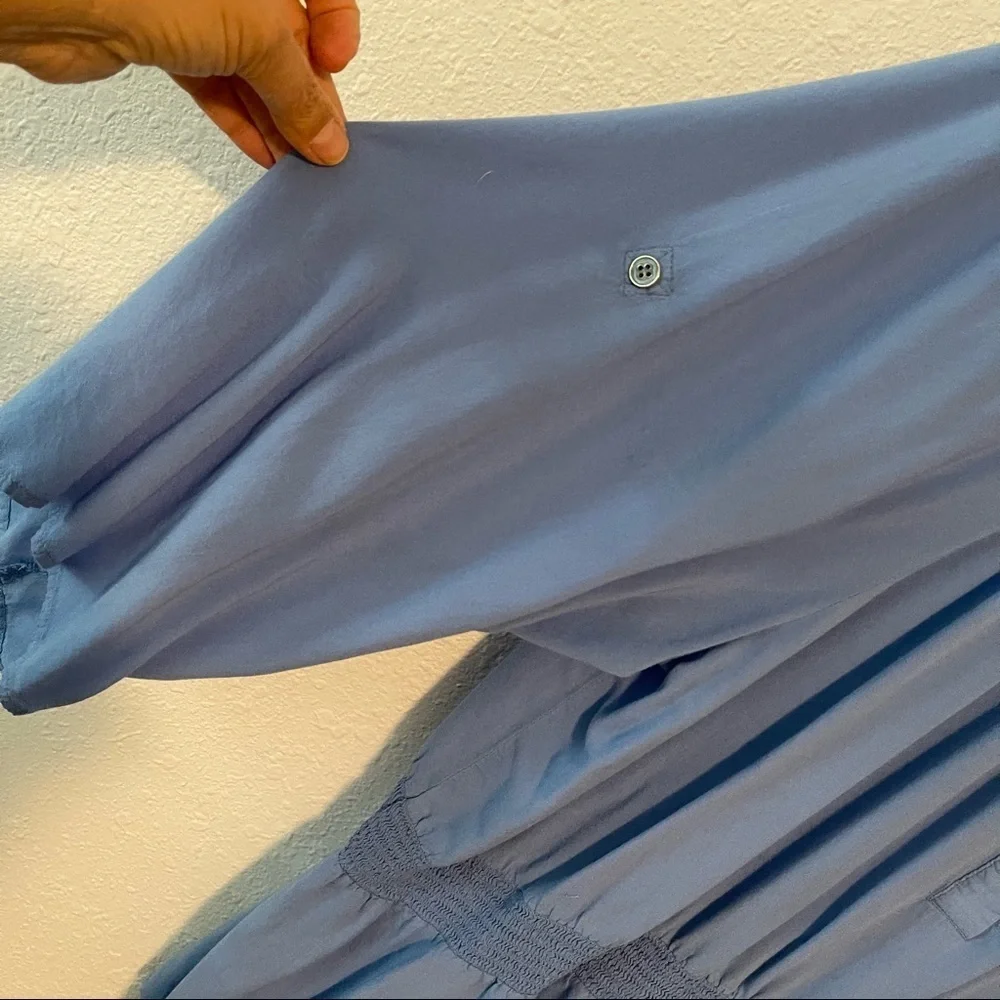 Lane Bryant Sky Blue 3/4 Length Sleeve Blouse